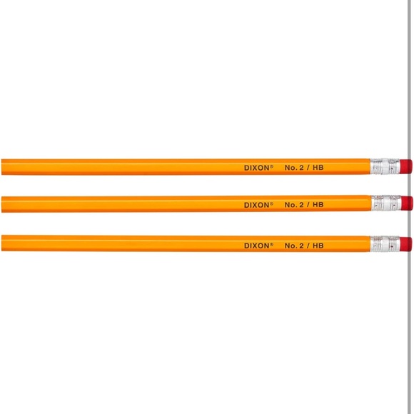 NWT Dixon No. 2 Yellow Pencils, Wood-Cased, Black Core, #2 HB Soft, 12-Count - Picture 3 of 5